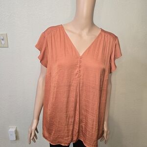 Cynthia Rowley Womens Tunic Blouse Top Size 1X